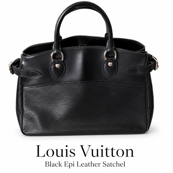 Louis Vuitton Handbags - Louis Vuitton Black Epi Leather Satchel Handbag